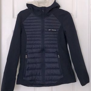 Reebok puffer hood Navy Blue